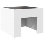 vidaXL Table basse avec LED infini blanc 40x40x30 cm
