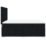 vidaXL Sommier à lattes de lit avec matelas Noir 140x190 cm Tissu