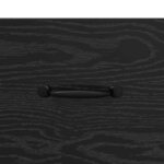 vidaXL Buffet Chêne noir 69 5 x 34 x 90 cm Bois d'ingénierie et fer