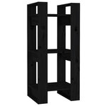 vidaXL Bibliothèque/Séparateur de pièce Noir 41x35x91 cm Pin solide