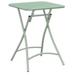 Table de jardin pliable vidaXL Vert menthe 55x55x73 cm Acier