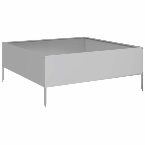vidaXL Lit surélevé de jardin 100x100x25 cm acier inoxydable