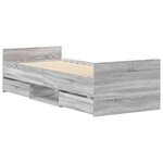 vidaXL Cadre de lit sans matelas sonoma gris 75x190 cm