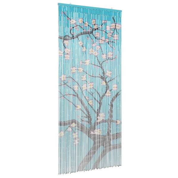 vidaXL Rideau de porte anti-insectes multicolore 90 x 200 cm Bambou