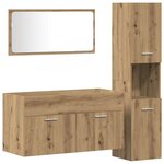 vidaXL Ensemble de meubles salle de bain 3 Pièces bois d'ingénierie
