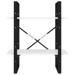 vidaXL Bibliothèque à 2 niveaux Blanc 60x30x70 cm bois d'ingénierie
