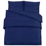 vidaXL Ensemble de housse de couette Bleu marine 260x220 cm Microfibre