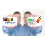 100 cartes de visite recto/verso bords lisses quick&clean 220g/m² laser blanc... Avery zweckform
