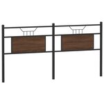 vidaXL Tête de lit chêne marron 180 cm bois d'ingénierie et acier