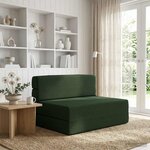 vidaXL Canapé-lit pliable Vert foncé 70 x 80 x 60 cm Tissu
