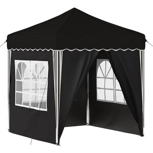vidaXL Tente de fête pop-up 195 x 195 x 245 cm Noir Tissu Oxford
