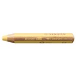Crayon multi-talents woody 3en1  rond  jaune pastel STABILO