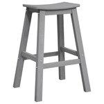 vidaXL Tabourets de bar 2 Pièces Gris clair HDPE