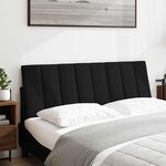 vidaXL Coussin de tête de lit noir 140 cm tissu