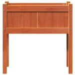 vidaXL Jardinières 2 Pièces avec pieds cire marron bois de pin massif