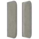 vidaXL Tête de lit avec oreilles Gris clair 203x16x78/88 cm Velours