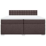 vidaXL Sommier à lattes de lit avec matelas Marron foncé 200x200 cm