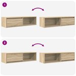 vidaXL Meubles TV 2 Pièces chêne sonoma 100x31x25 5 cm bois d'ingénierie