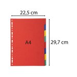 Intercalaires carte marbrée 220g/m2 8 onglets neutres - A4 - couleurs assorties x 25 EXACOMPTA