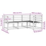 vidaXL Ensemble de canapés d'extérieur 4 pc Naturel