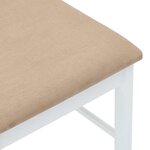 vidaXL Chaises à manger coussins 2 Pièces blanc bois massif caoutchouc