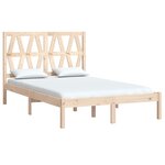vidaXL Cadre de lit Bois de pin massif 140x200 cm