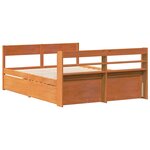 vidaXL Cadre de lit sans matelas cire marron 140x200cm bois pin massif