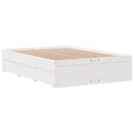 vidaXL Cadre de lit sans matelas avec tiroirs blanc 160x200cm bois pin