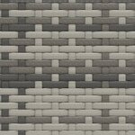 vidaXL Salon de jardin 3 Pièces avec coussins Gris Résine tressée