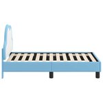 vidaXL Cadre de lit pour tout-petit avec tête de lit Bleu 70 x 140 cm