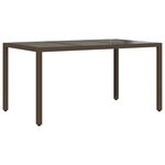 vidaXL Ensemble de bistro de jardin 7 Pièces coussins marron poly rotin