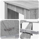 vidaXL Table à dîner 180 x 85 x 75 cm Bois d'ingénierie Sonoma gris