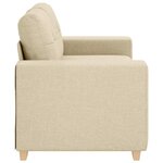vidaXL Canapé deux places avec coussin Crème tissu