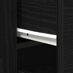 Buffet vidaXL Noir Chêne 80x33x70 cm Bois d'ingénierie