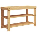 vidaXL Étagère à chaussures 3 niveaux 70x27 5x45 cm bambou
