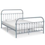 vidaXL Cadre de lit sans matelas gris métal 140x200 cm