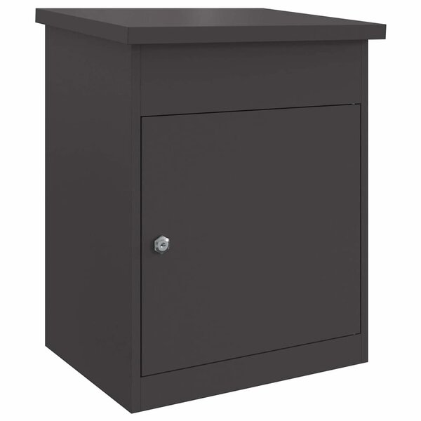vidaXL Boîte de dépôt de colis Noir 44 x 35 x 59 cm Acier