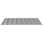 vidaXL Plaques en Aluminium Antidérapantes à Motif en Damier 4 Pièces 70x50 cm
