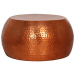 vidaXL Table basse laiton Ø55x28 cm aluminium