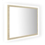 Miroir led de salle de bain 60 x 8 5 x 37 cm acrylique chêne 02_0006962