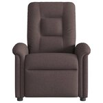 vidaXL Fauteuil inclinable électrique Marron foncé Tissu