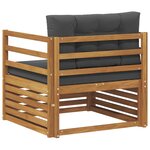 vidaXL Canapé d’extérieur Bois d'acacia massif et polyester