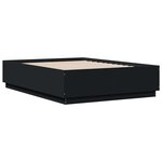vidaXL Cadre de lit noir 140x190 cm bois d'ingénierie