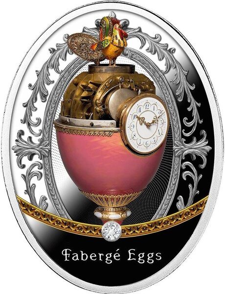 Pièce de monnaie en Argent g 16.81 Millésime 2025 Faberge Eggs ROTHSCHILD EGG