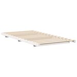 vidaXL Cadre de lit surélevé Blanc 90 x 200 cm Bois massif en pin