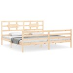 vidaXL Cadre de lit sans matelas 200x200 cm bois massif