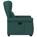 vidaXL Fauteuil inclinable vert foncé tissu