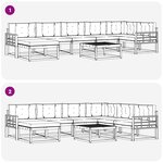 vidaXL Ensemble de canapés d'extérieur 8 Pièces Blanc et gris clair