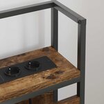 vidaXL Tête de lit de rangement Chêne fumé 100 cm Bois d'ingénierie