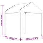 vidaXL Belvédère avec toit blanc 20 07x2 28x2 69 m polyéthylène